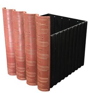 Great Classic Faux Book Bound CD Holder Desk Display Holds 10 Compact Disc